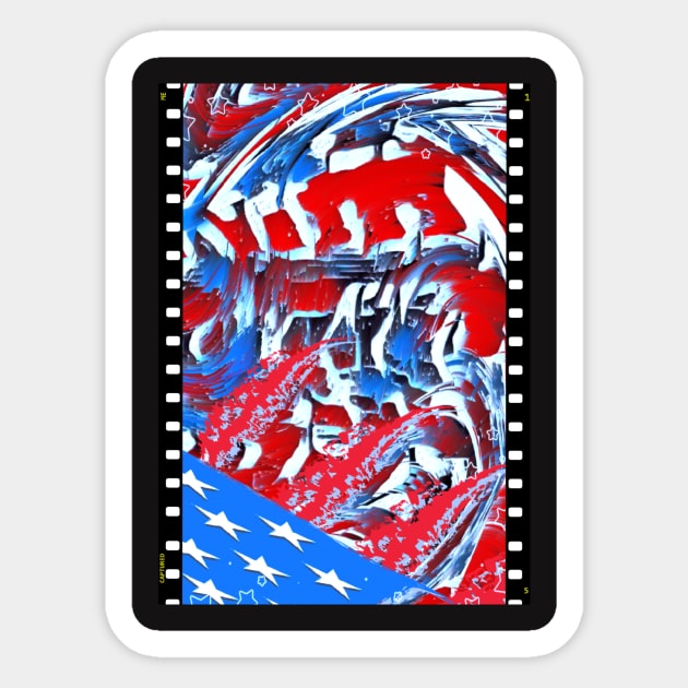 Stars n stripes graffiti love Sticker by SilverPixieArt